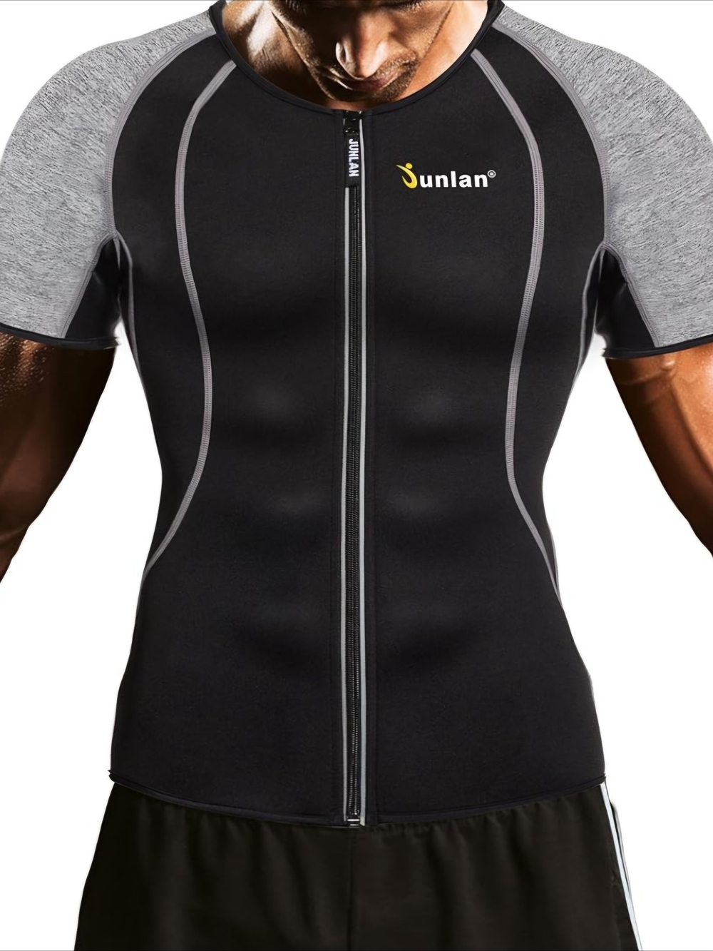 Junlan Short Sleeve Workout Neoprene Training Top Size Large